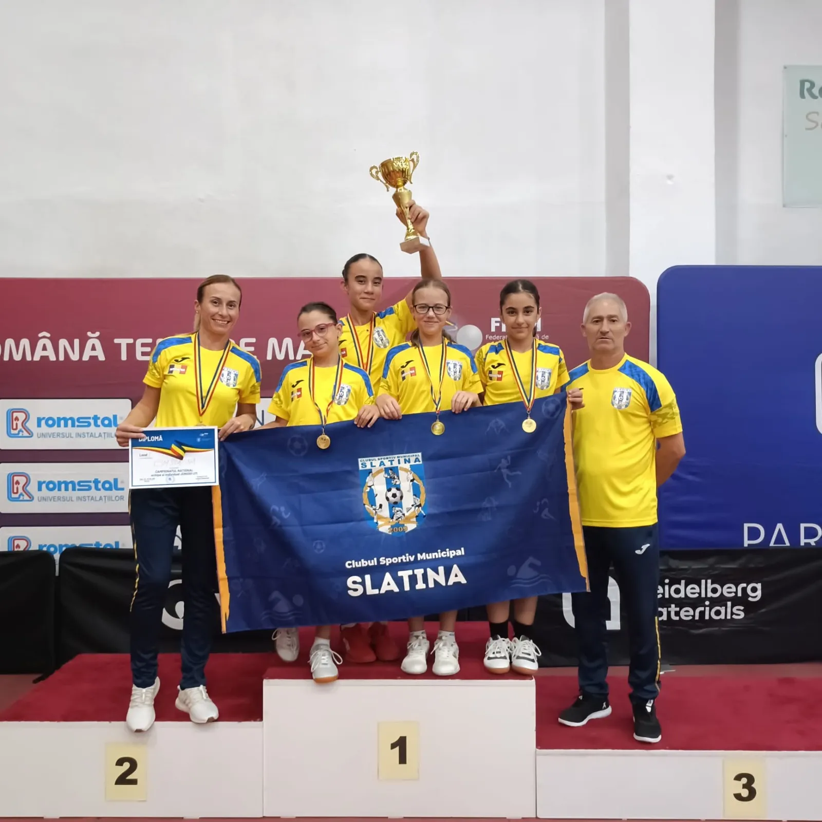 Echipa, pe podiumul competiției pe echipe